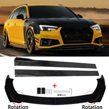 For Audi A3 A4 A5 A6 A7 A8 Avant Front Bumper Lip Spoiler Splitter + Side Skirts
