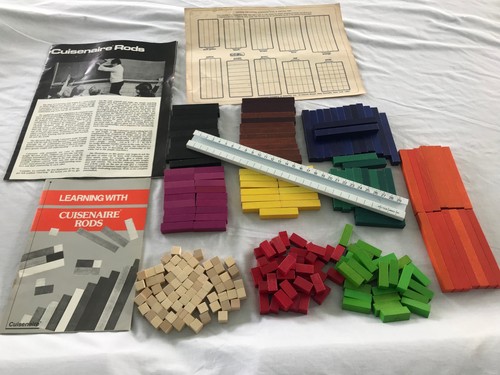 Wooden cuisenaire rods vtg - rods,