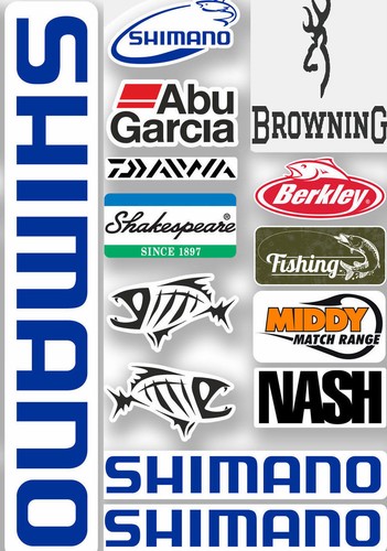 Fishing stickers sheet tackle - fishing,