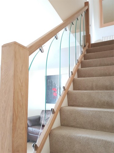 Glass staircase panels - -, for