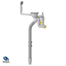 IKEA Water Trap Strainer for Two Sink Drain Bowls Connection With Machine