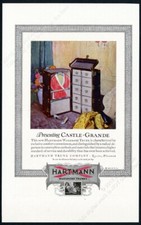 1921 Hartmann wardrobe steamer trunk luggage art vintage travel print ad