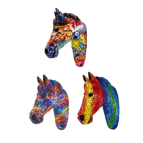 Horse head wall - sculpture,