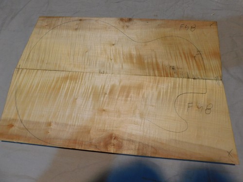 Flame maple carved top - maple, for