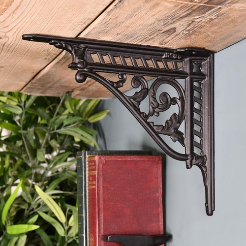 Cast iron ornate bracket - iron,