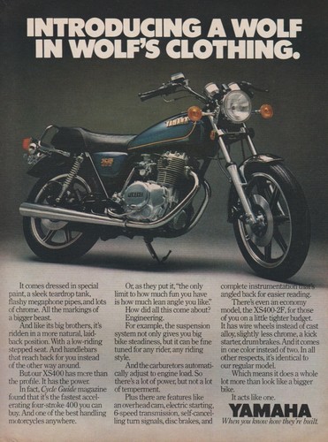 1979 yamaha xs400 motorcycle - yamaha,