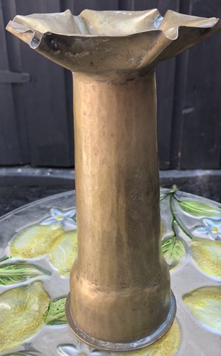 Antique ww1 brass shell - brass,
