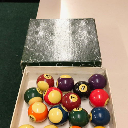 Numbered pool balls - numbered, in