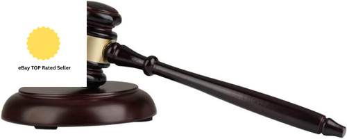 Wooden gavel and block for - block,