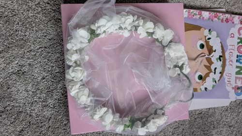 Flower girl crown and book - crown,