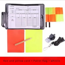 The Best Football Referee Starter Bundle (whistle, flags, red/yellow card)