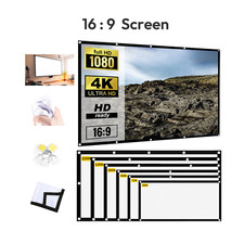 100/120" 16:9 Projection cloth Foldable HD Projector Screen Outdoor Home Theater