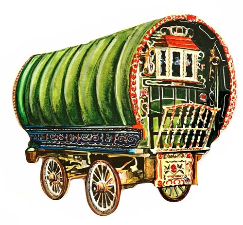 Romany gypsy bow - top, caravan