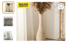 Tall Wooden Floor Vase Rustic