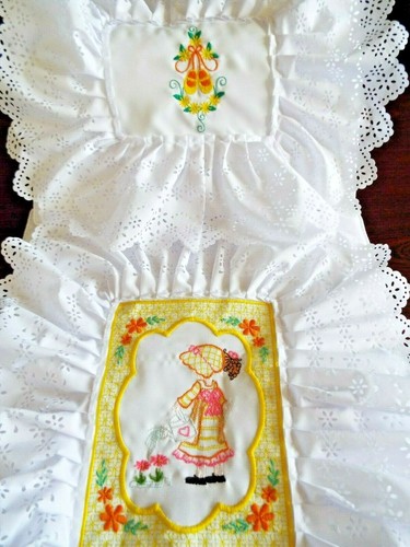 Yellow dolls embroidered - yellow-, dolls,embroidered