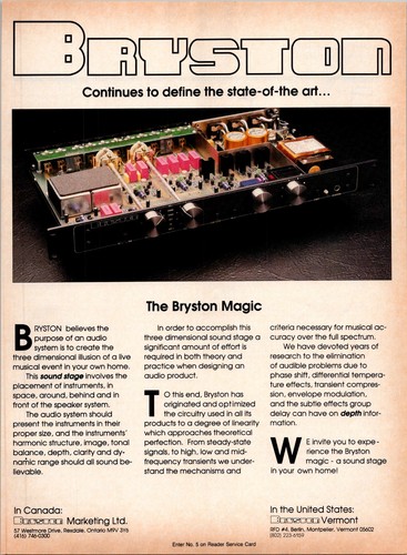 1988 bryston audio system - •,