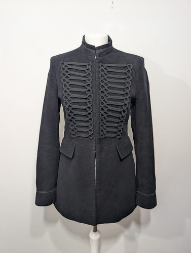 Zara black velvet military - zara,