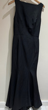 JARLO Dress Size 10 New Black Sleeveless Fishtail Low Back Maxi Formal Occasion