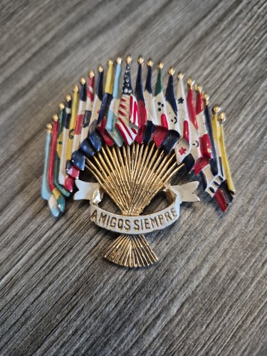 Vintage coro brooch colorful - vintage,