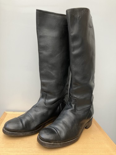 Leather riding boots long - leather,