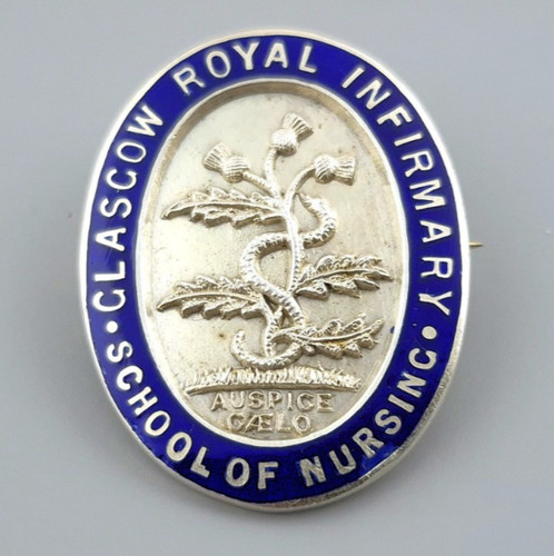 Antique silver nurses - antique, badge