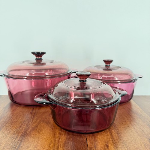 Vtg corning visions cranberry - vtg,