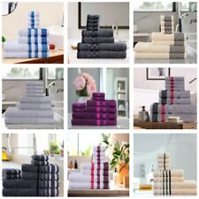 8 PCS TOWEL BALE SET 100% COMBED COTTON SOFT FACE HAND BATH TOWELS 600GSM UK 