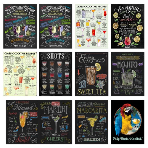 Cocktails retro metal - retro,