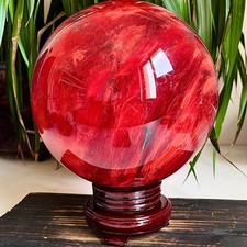 28.28LB  Large red melted crystal ball for repairing spiritual energy therapy