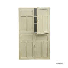 Large Antique Pine Housekeepers Linen Cupboard