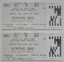 STATUS QUO CONCERT TICKET STUB