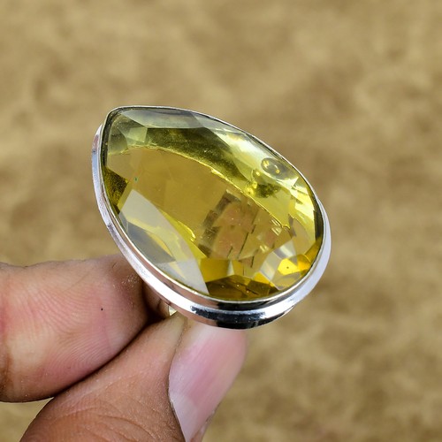 Natural citrine pear gemstone - natural,
