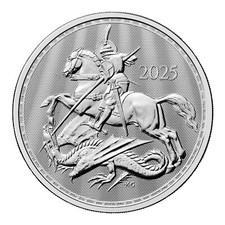 UK 2 Pounds 2025 BU George and the Dragon Silver 1 oz 999