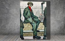 L. S. Lowry Unemployed CANVAS PAINTING ART PRINT WALL 2038