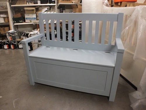 4ft painted slat back - painted, monks