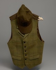 James Purdey Mens Wool Green Tweed  Waist Coat  38+ Purdey Baseball Cap RRP £650