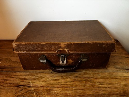 Vintage brown faux - brown, leather