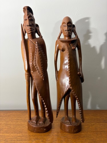 Pair vintage wooden hand - of,