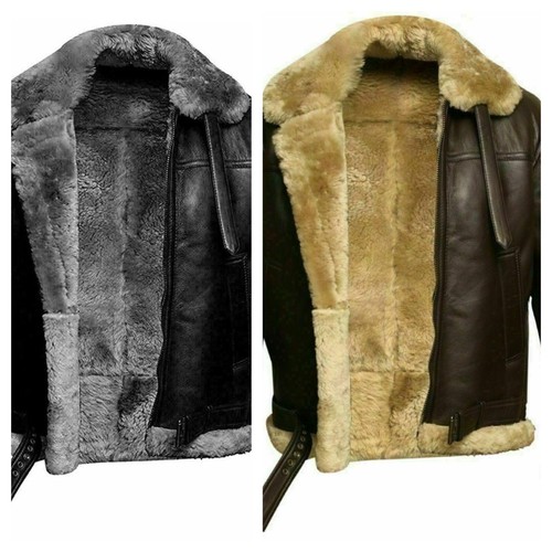 Mens real leather - real, fur