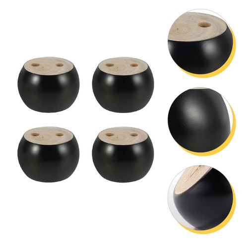 4pcs sturdy wooden - 4pcs, round