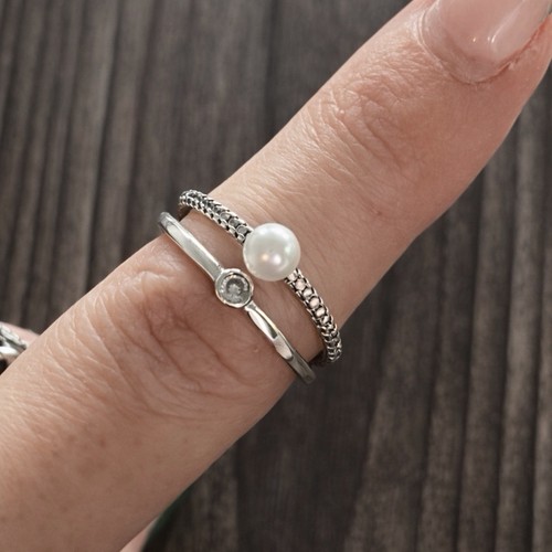 Pandora pearl ring size - ring,