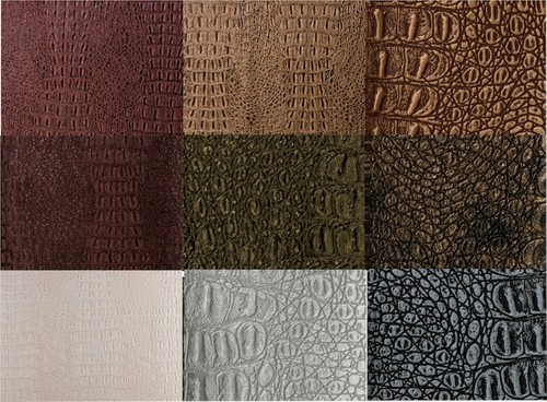 Metallic gator faux leather - gator,