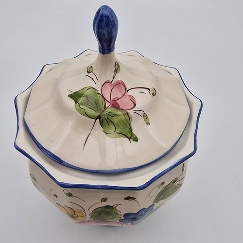 Lidded pot jar retro - jar, alcobaca