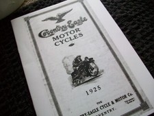 COVENTRY-EAGLE 1925 MOTORCYCLE SALES BROCHURE 293cc, 300cc, 350cc, 980cc REPRO