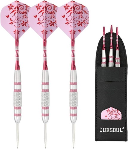 Pink ladies steel tip darts - pink,