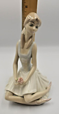 CasAdes SA Sitting Ballerina Porcelain Figurine Made in Spain