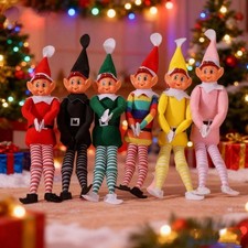 40CM Christmas Shelf ELf doll Xmas Plush Toy Elves Christmas Gift Decorate UK