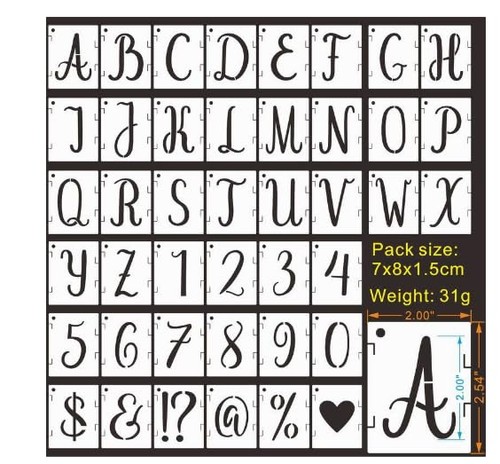 Pcs letter stencils large - 42,