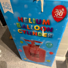 Helium gas cylinder for 30 balloons new(box opened but unused) *COLLECTION ONLY*