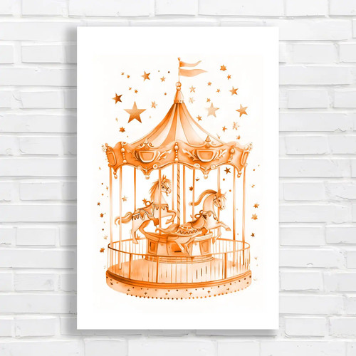 Enchanted carousel horse - carousel,